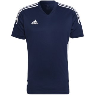 Koszulka męska adidas Condivo 22 Jersey V-neck granatowo-biała HA6291 S Adidas teamwear