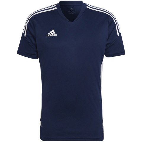 Koszulka męska adidas Condivo 22 Jersey V-neck granatowo-biała HA6291 S Adidas teamwear
