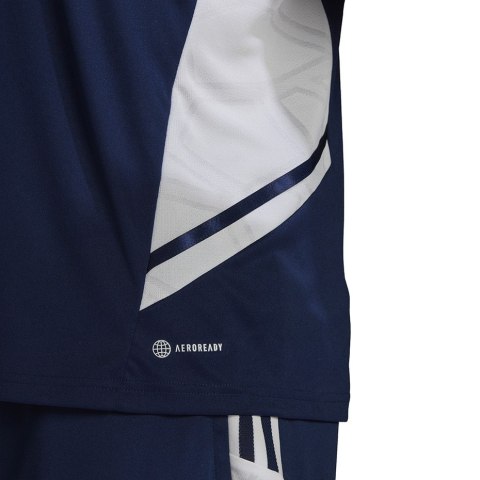 Koszulka męska adidas Condivo 22 Jersey V-neck granatowo-biała HA6291 S Adidas teamwear