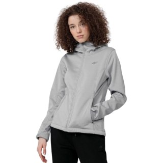 Kurtka damska 4F softshell chłodny jasny szary melanż H4Z22 SFD350 27M S 4F