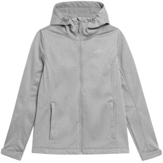 Kurtka damska 4F softshell chłodny jasny szary melanż H4Z22 SFD350 27M S 4F