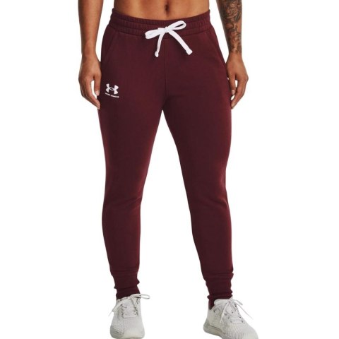 Spodnie damskie Under Armour Rival Fleece bordowe 1356416 690 2XL Under Armour