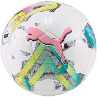 Piłka nożna Puma Orbita 4 HYB FIFA Basic biało-zielono-różowa 83778 01 5 Puma