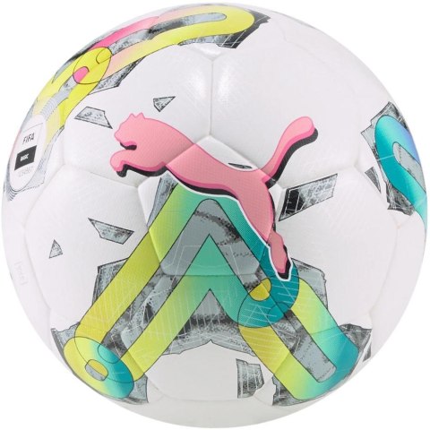 Piłka nożna Puma Orbita 4 HYB FIFA Basic biało-zielono-różowa 83781 01 4 Puma