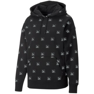 Bluza damska Puma Brand Love AOP Hoodie FL czarna 535706 01 M Puma