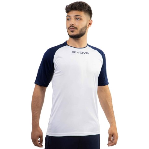 Koszulka Givova Capo Interlock biało-granatowa MAC03 0304 L Givova