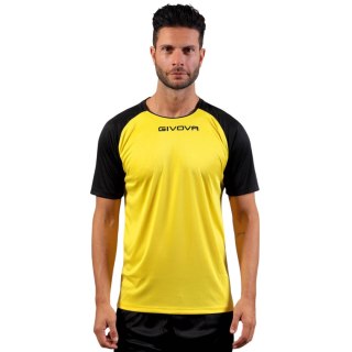 Koszulka Givova Capo Interlock żółto-czarna MAC03 0710 2XL Givova
