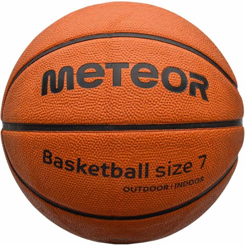 Piłka koszykowa Meteor Cellular 8 paneli brązowa 10103 7 Meteor