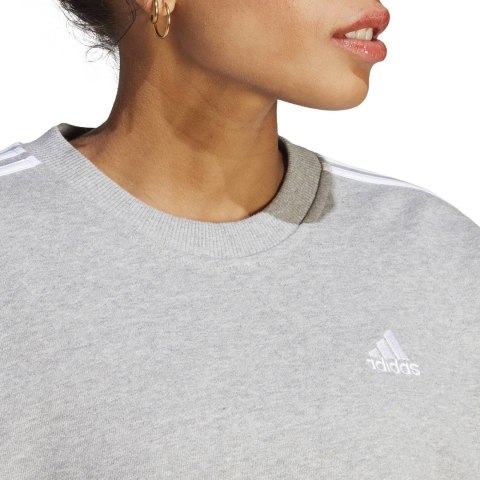 Bluza damska adidas Essentials 3-Stripes szara IC9905 Adidas Bluza damska adidas Essentials 3-Stripes szara IC9905 Adidas