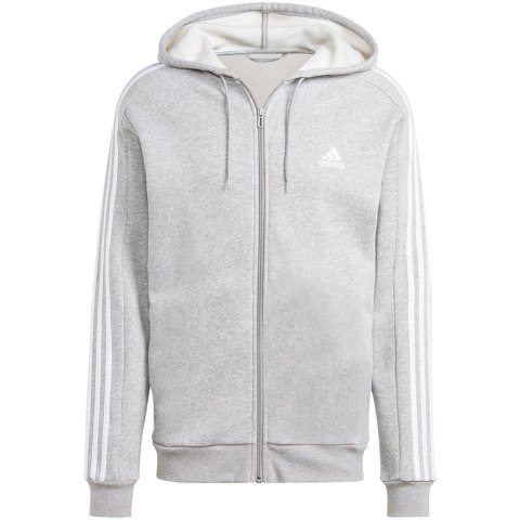 Bluza męska adidas Essentials Fleece 3-Stripes Full-Zip szara IJ6479 Adidas Bluza męska adidas Essentials Fleece 3-Stripes Full-Zip szara IJ6479 Adidas