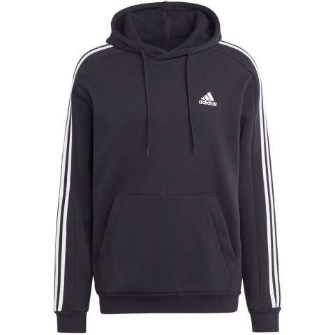 Bluza męska adidas Essentials Fleece 3-Stripes Hoodie czarna IB4028 Adidas Bluza męska adidas Essentials Fleece 3-Stripes Hoodie czarna IB4028 Adidas
