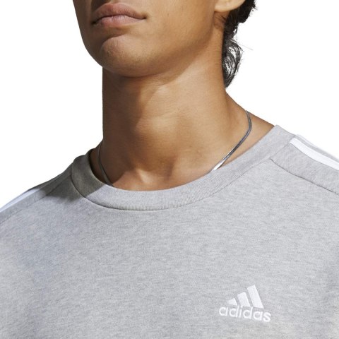 Bluza męska adidas Essentials French Terry 3-Stripes szara IC9319 Adidas Bluza męska adidas Essentials French Terry 3-Stripes szara IC9319 Adidas