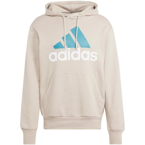 Bluza męska adidas Essentials French Terry Big Logo Hoodie beżowa IJ8584 Adidas Bluza męska adidas Essentials French Terry Big Logo Hoodie beżowa IJ8584 Adidas