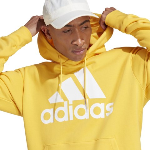 Bluza męska adidas Essentials French Terry Big Logo Hoodie żółta IC9834 Adidas Bluza męska adidas Essentials French Terry Big Logo Hoodie żółta IC9834 Adidas