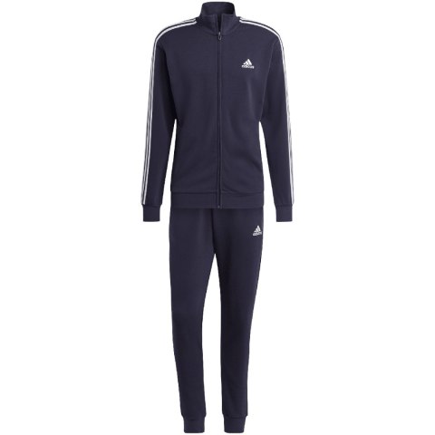Dres męski adidas Basic 3-Stripes French Terry granatowy IC6765 Adidas Dres męski adidas Basic 3-Stripes French Terry granatowy IC6765 Adidas