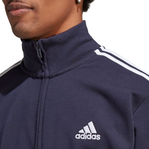 Dres męski adidas Basic 3-Stripes French Terry granatowy IC6765 Adidas Dres męski adidas Basic 3-Stripes French Terry granatowy IC6765 Adidas