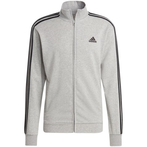 Dres męski adidas Basic 3-Stripes French Terry szaro-czarny IC6748 Adidas Dres męski adidas Basic 3-Stripes French Terry szaro-czarny IC6748 Adidas