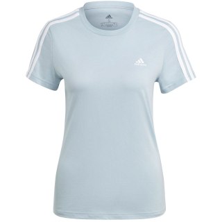 Koszulka damska adidas Essentials Slim 3-Stripes Tee jasnoniebieska IM2788 Adidas