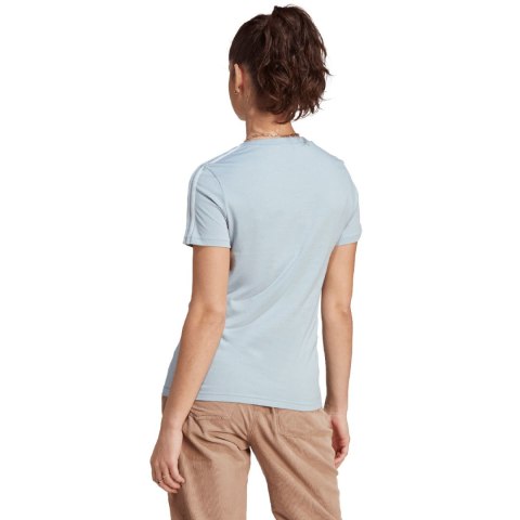 Koszulka damska adidas Essentials Slim 3-Stripes Tee jasnoniebieska IM2788 Adidas Koszulka damska adidas Essentials Slim 3-Stripes Tee jasnoniebieska IM2788 Adidas