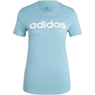 Koszulka damska adidas Loungewear Essentials Slim Logo Tee błękitna IC0629 Adidas