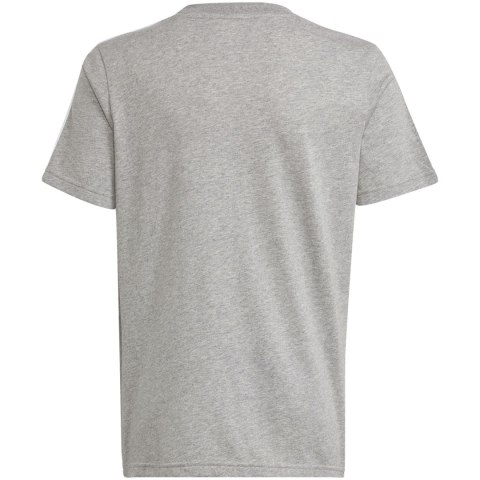Koszulka dla dzieci adidas Essentials 3-Stripes Cotton Tee szara IB1669 Adidas Koszulka dla dzieci adidas Essentials 3-Stripes Cotton Tee szara IB1669 Adidas