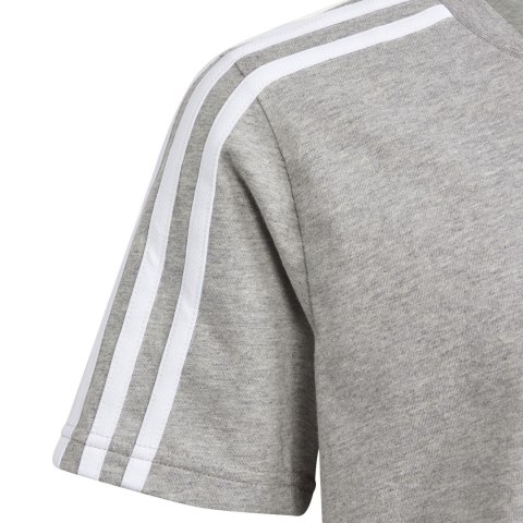 Koszulka dla dzieci adidas Essentials 3-Stripes Cotton Tee szara IB1669 Adidas Koszulka dla dzieci adidas Essentials 3-Stripes Cotton Tee szara IB1669 Adidas