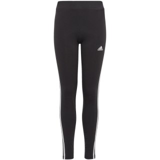 Legginsy dla dzieci adidas Essentials 3-Stripes Cotton Tights czarne IC3623 Adidas