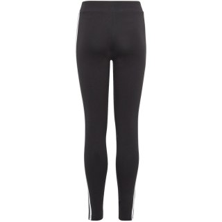 Legginsy dla dzieci adidas Essentials 3-Stripes Cotton Tights czarne IC3623 Adidas
