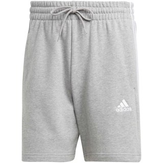 Spodenki męskie adidas Essentials French Terry 3-Stripes szare IC9437 Adidas
