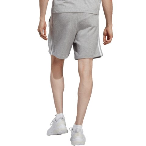 Spodenki męskie adidas Essentials French Terry 3-Stripes szare IC9437 Adidas Spodenki męskie adidas Essentials French Terry 3-Stripes szare IC9437 Adidas