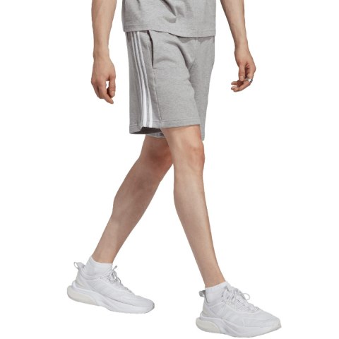 Spodenki męskie adidas Essentials French Terry 3-Stripes szare IC9437 Adidas Spodenki męskie adidas Essentials French Terry 3-Stripes szare IC9437 Adidas