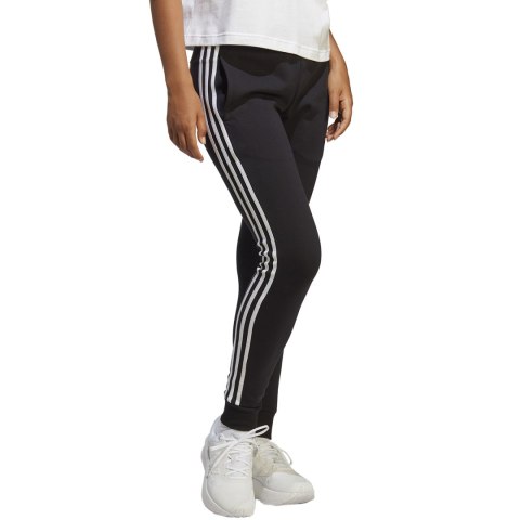 Spodnie damskie adidas Essentials 3-Stripes French Terry Cuffed czarne IC8770 Adidas