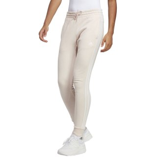 Spodnie damskie adidas Essentials 3-Stripes French Terry Cuffed kremowe IC9924 Adidas