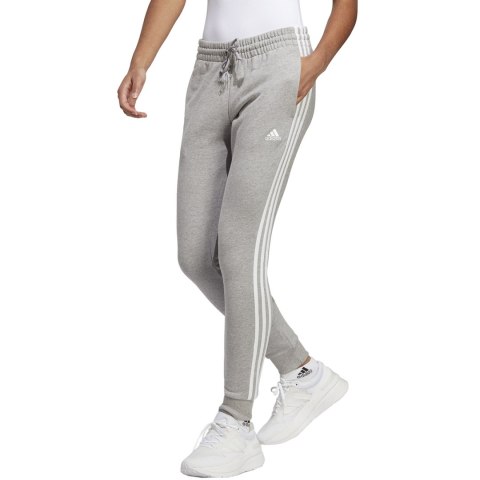 Spodnie damskie adidas Essentials 3-Stripes French Terry Cuffed szare IC9922 Adidas Spodnie damskie adidas Essentials 3-Stripes French Terry Cuffed szare IC9922 Adidas