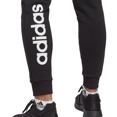 Spodnie damskie adidas Essentials Linear French Terry Cuffed czarne IC6868 Adidas Spodnie damskie adidas Essentials Linear French Terry Cuffed czarne IC6868 Adidas