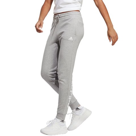 Spodnie damskie adidas Essentials Linear French Terry Cuffed szare IC8816 Adidas Spodnie damskie adidas Essentials Linear French Terry Cuffed szare IC8816 Adidas