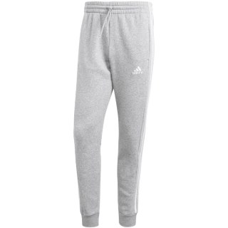 Spodnie męskie adidas Essentials Fleece 3-Stripes Tapered Cuff szare IJ6494 Adidas