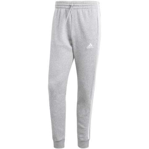 Spodnie męskie adidas Essentials Fleece 3-Stripes Tapered Cuff szare IJ6494 Adidas Spodnie męskie adidas Essentials Fleece 3-Stripes Tapered Cuff szare IJ6494 Adidas