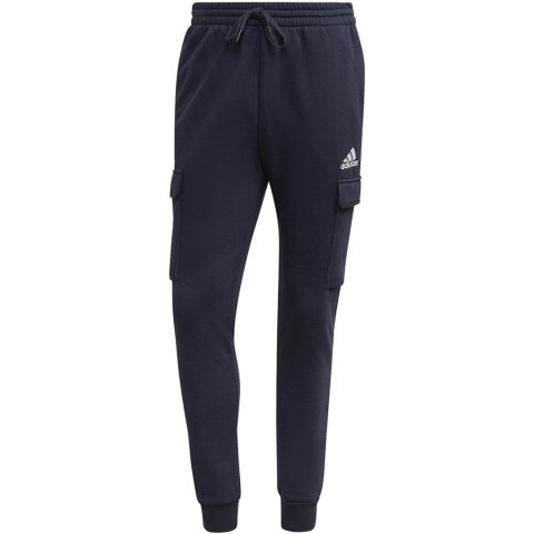 Spodnie męskie adidas Essentials Fleece Regular Tapered Cargo granatowe HL2232 Adidas Spodnie męskie adidas Essentials Fleece Regular Tapered Cargo granatowe HL2232 Adidas