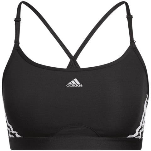 Stanik sportowy adidas Aeroreact Training Light-Support 3-Stripes Bra czarny HC7862 Adidas