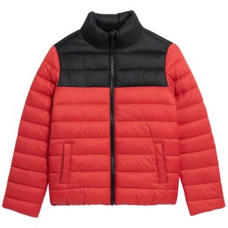 Kurtka pikowana dla chłopca 4F czerwona 4FJSS23TDJAM077 62S 122cm 4F