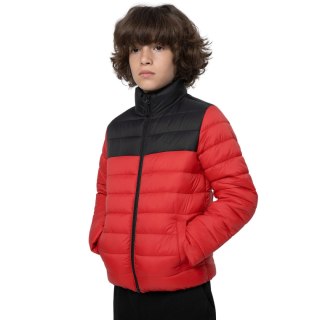 Kurtka pikowana dla chłopca 4F czerwona 4FJSS23TDJAM077 62S 128cm 4F