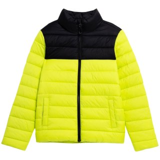 Kurtka pikowana dla chłopca 4F soczysta zieleń 4FJSS23TDJAM077 45S 164cm 4F