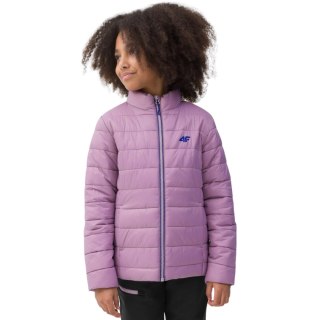 Kurtka pikowana dla dziewczynki 4F jasny fiolet 4FJSS23TDJAF073 52S 122cm 4F