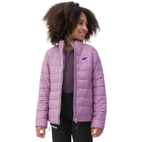 Kurtka pikowana dla dziewczynki 4F jasny fiolet 4FJSS23TDJAF073 52S 122cm 4F