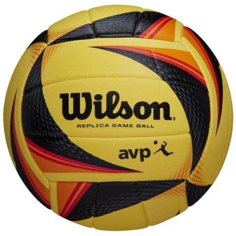 Piłka siatkowa Wilson AVP Replica Game żółto-czarno-pomarańczowa WTH01020XB 5 Wilson