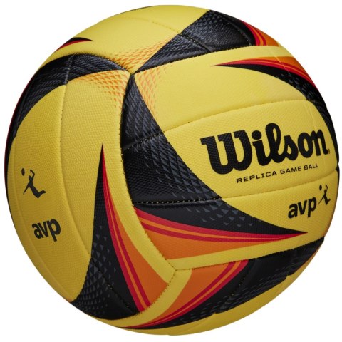 Piłka siatkowa Wilson AVP Replica Game żółto-czarno-pomarańczowa WTH01020XB 5 Wilson
