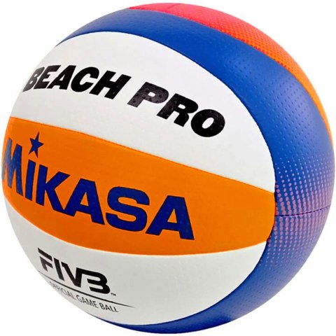Piłka siatkowa plażowa meczowa Mikasa Beach Pro biało-pomarańczowo-niebieska BV550C 5 Mikasa