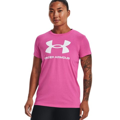 Koszulka damska Under Armour Live Sportstyle Graphic SSC różowa 1356305 659 S Under Armour