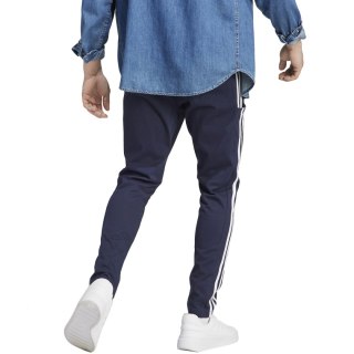 Spodnie męskie adidas Essentials Single Jersey Tapered Open Hem 3-Stripes granatowe IC0045 S Adidas